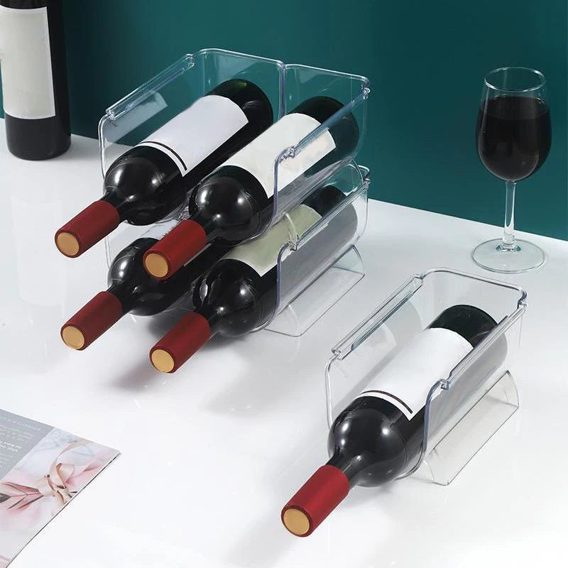 Présentoir Empilable Bouteilles Vin Bar – présentoir bouteille – en situation sur un buffet