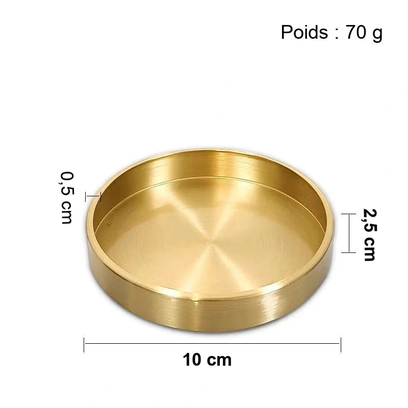 Plateau Laiton Rond Buffet Pro
