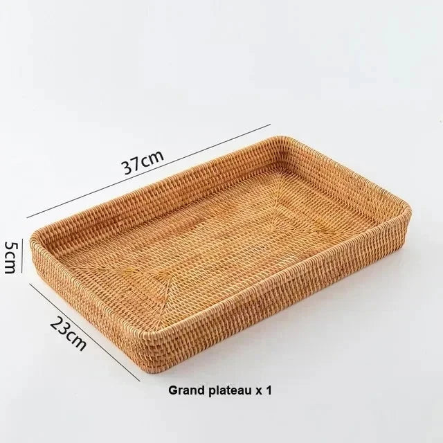 Panier de Présentation en Rotin Tressé