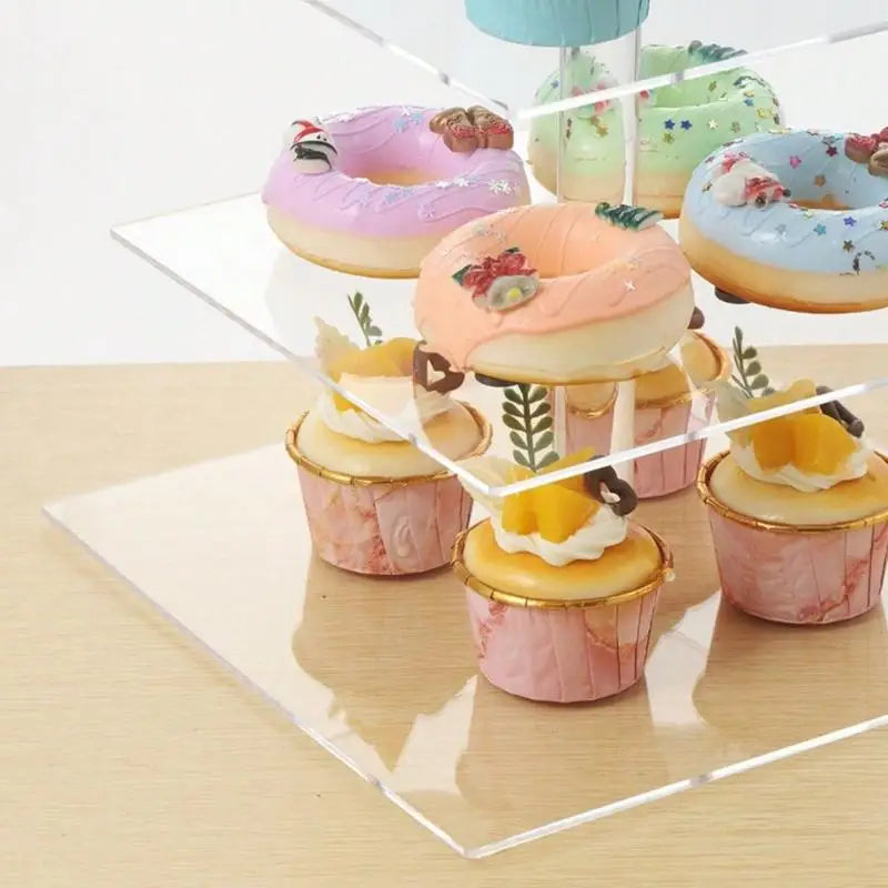 Présentoir Gâteau Mariage LED Cristal – présentoir gâteau – vue de côté