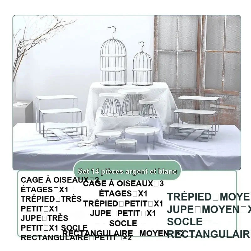 Présentoir Gâteaux Extérieur Mariage Fiançailles – présentoir gâteau – avec desserts et pâtisseries