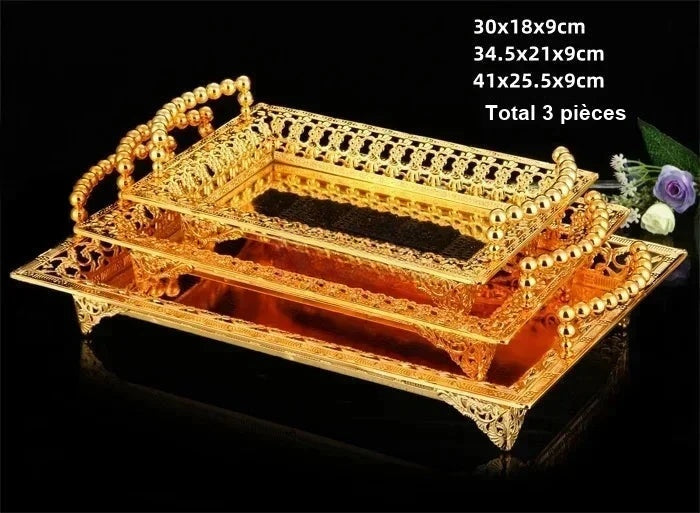 Plateau Métal Doré Mariage