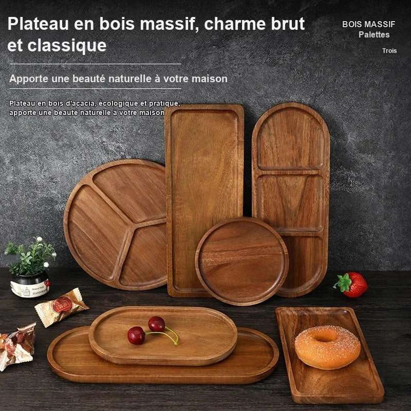 Plateau Fruits Bois Japonais Multi-Formes – plateau de présentation – vue d'ensemble
