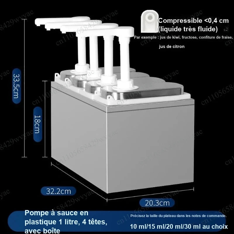 Distributeur de Sauce Buffet Double Tête Inox