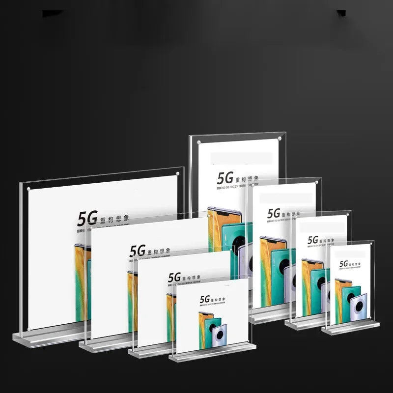 Porte-Menu Acrylique Transparent Vertical Horizontal A4 A5 A6