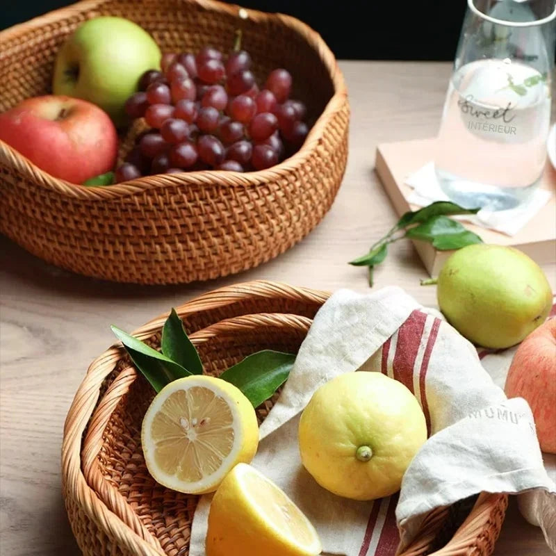 Panier de Présentation en Rotin Tressé