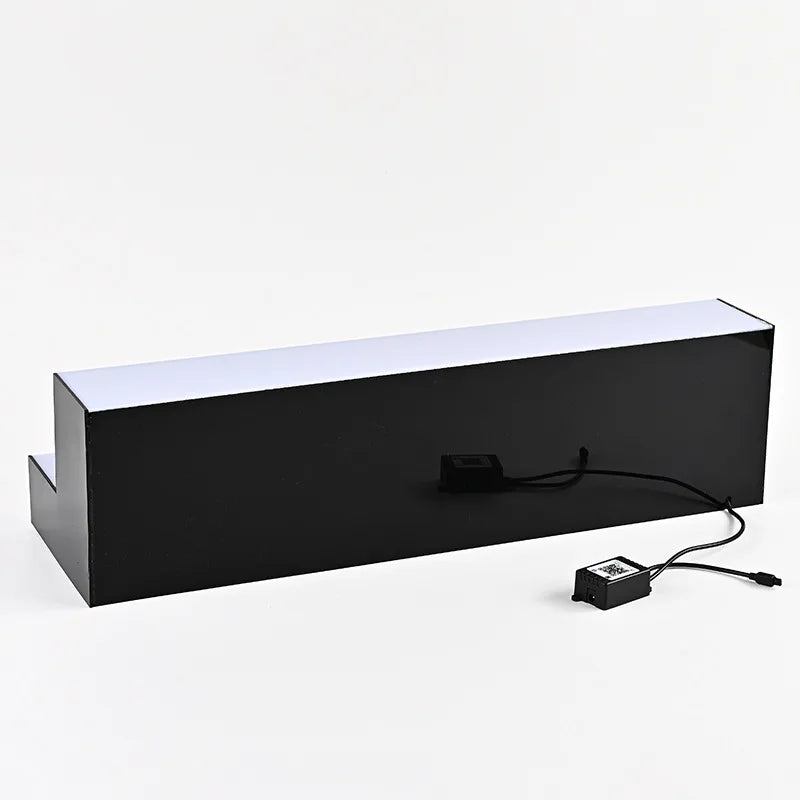Présentoir Bar Vin Acrylique LED – présentoir bouteille – gros plan sur la matière