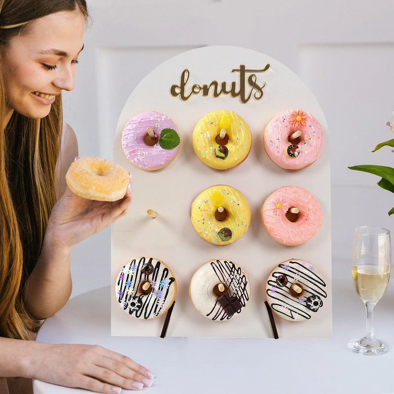 Arche Bois Présentoir Donuts Anniversaire – présentoir donuts – détail de la finition