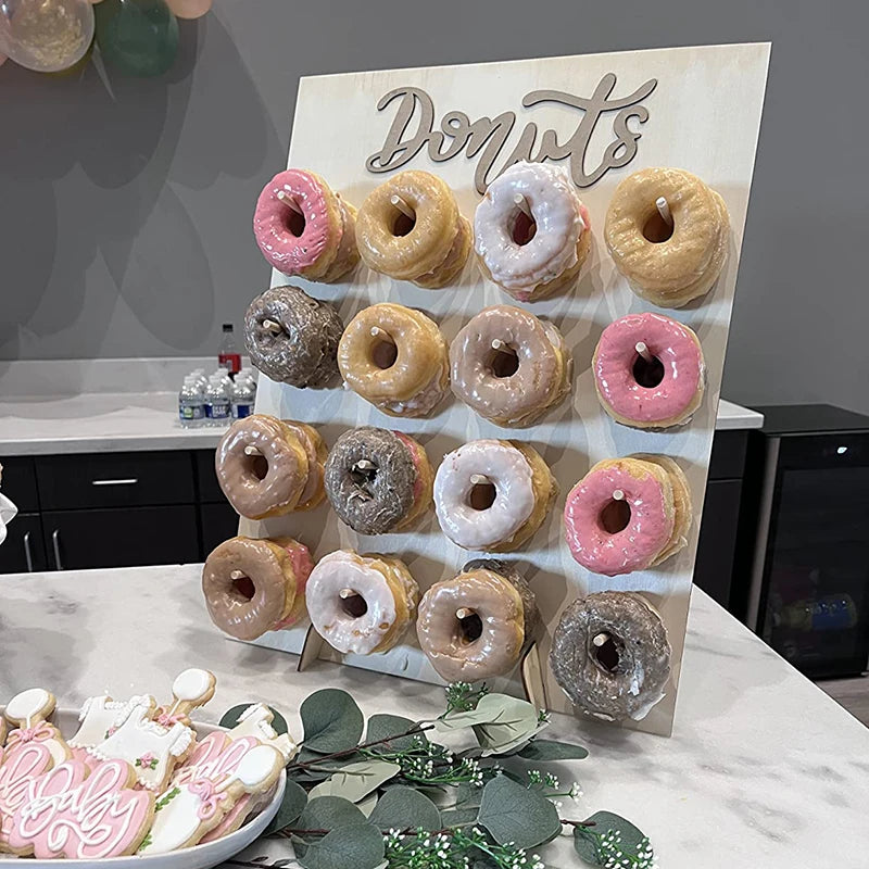 Présentoir Mural Donuts Cœur Bois – présentoir donuts – détail de la finition