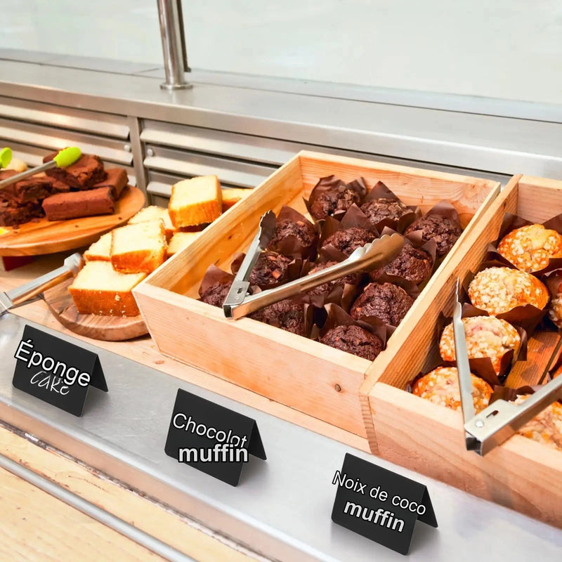 Porte-Étiquette Buffet Noir Réinscriptible