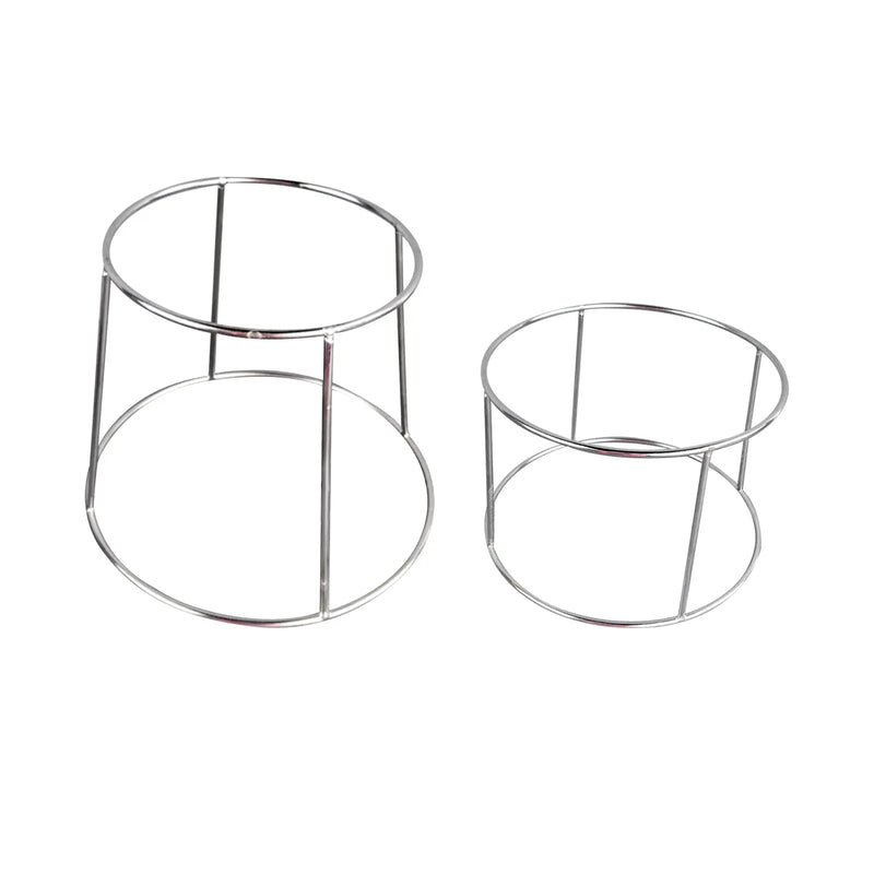 Rehausseur de Buffet Rond Métal Argenté