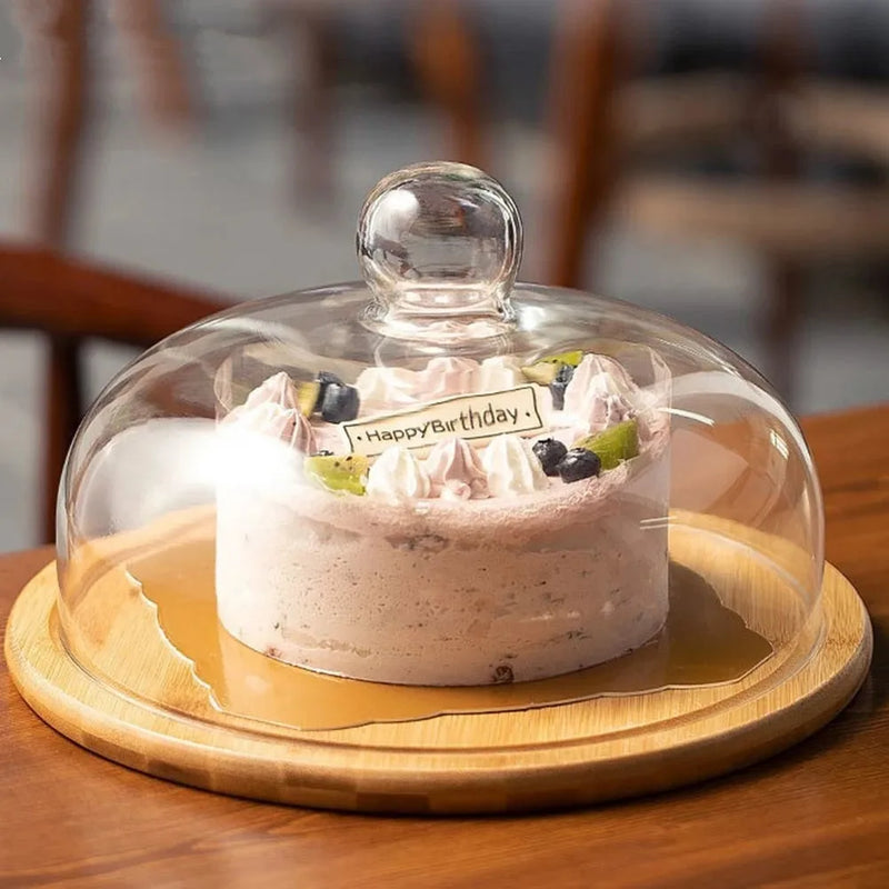 Présentoir à Gâteaux Bois Cloche Verre – présentoir gâteau – détail de la finition