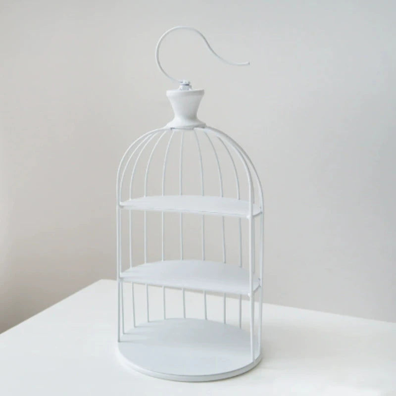 Présentoir Buffet Cage à Oiseau Vintage – présentoir buffet – mise en scène pour réception