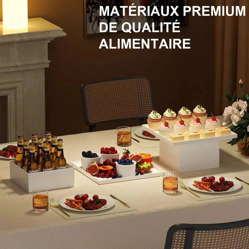 Cube de Présentation Buffet Blanc