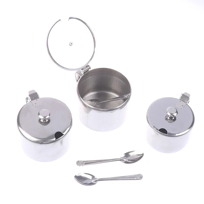 Sucrier Inox Couvercle Cuillère Buffet Hôtel