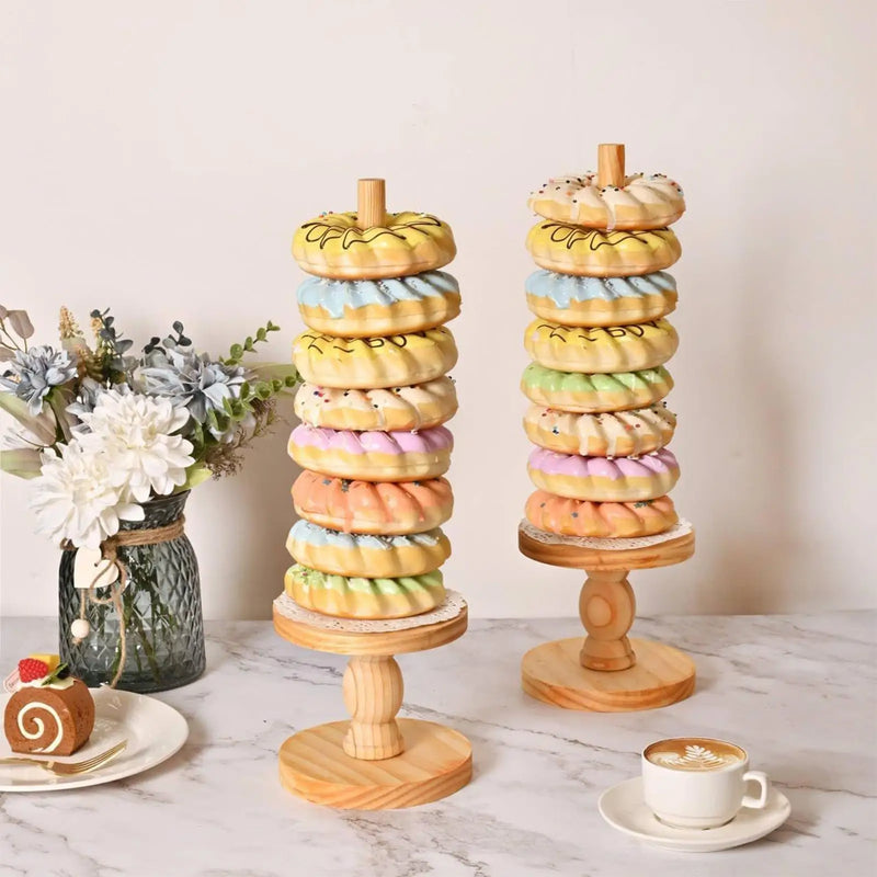 Présentoir Donuts Bois Rustique Mariage – présentoir donuts – vue d'ensemble
