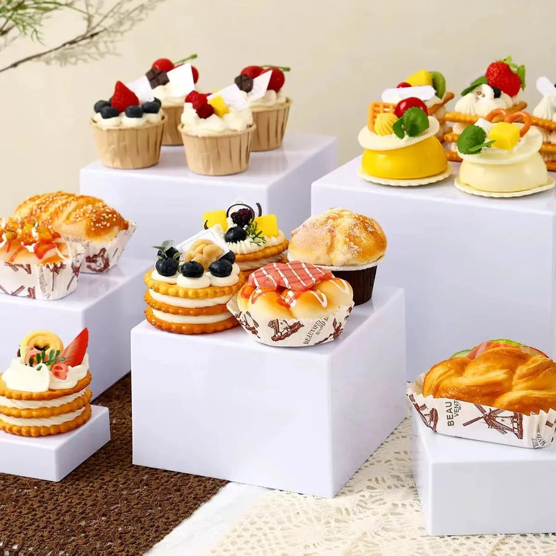 Présentoir Gâteau Acrylique Lot 5-6 Pièces – présentoir gâteau – vue de côté