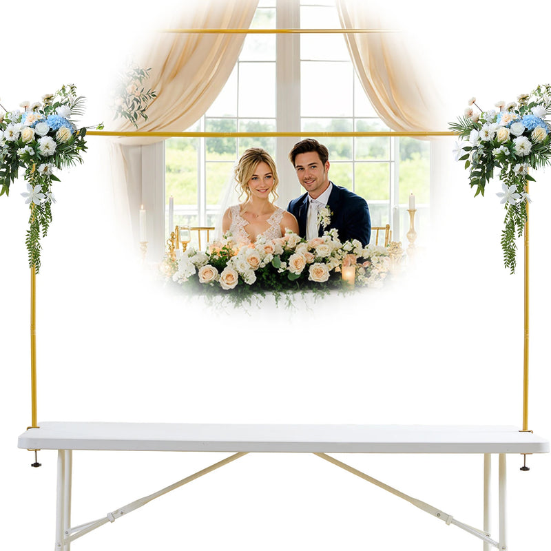 Arche de Table Dorée Buffet Mariage – présentoir buffet – vue de dessus