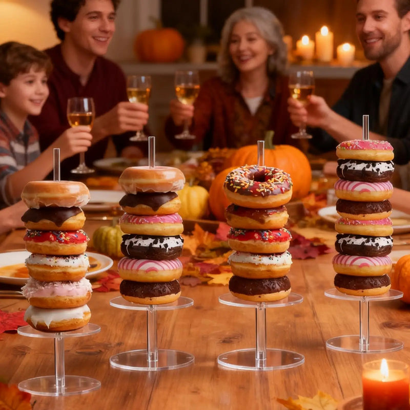 Présentoir Donuts Acrylique Antidérapant Fête – présentoir donuts – vue d'ensemble