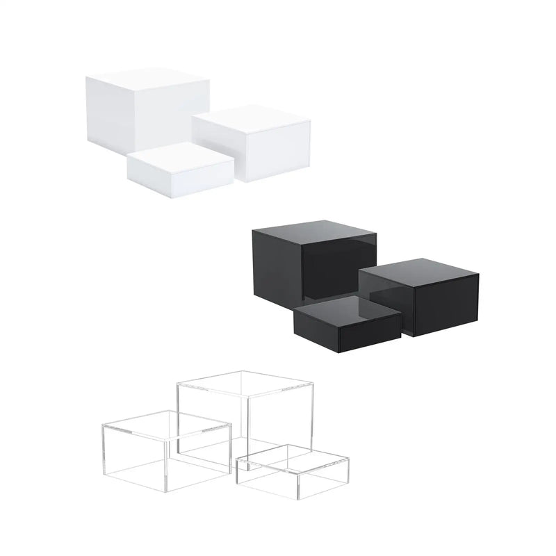 Présentoir Buffet Rehausseurs Set Réception – cube présentoir buffet – gros plan sur la matière