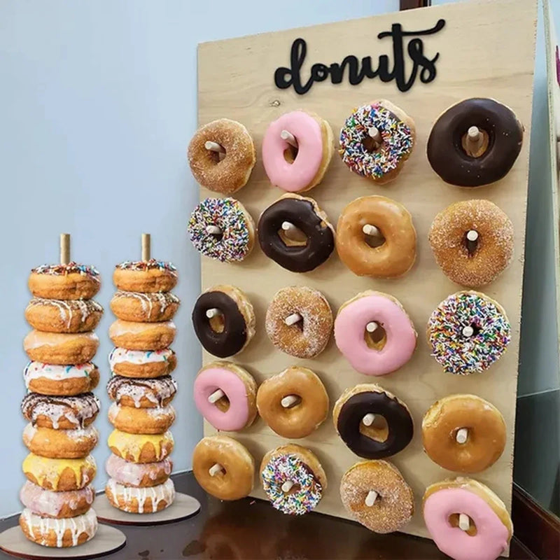 Présentoir Donuts Bois Mariage et Réception – présentoir donuts – détail de la finition