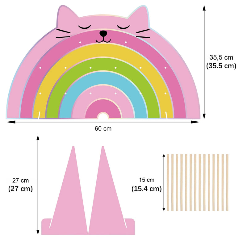 Présentoir Donuts Mural Fête Chat – présentoir donuts – détail de la finition