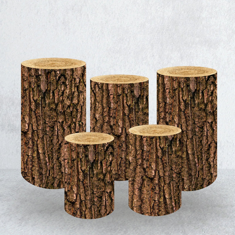 Housse Extensible Piédestal Cylindrique Motif Imprimé
