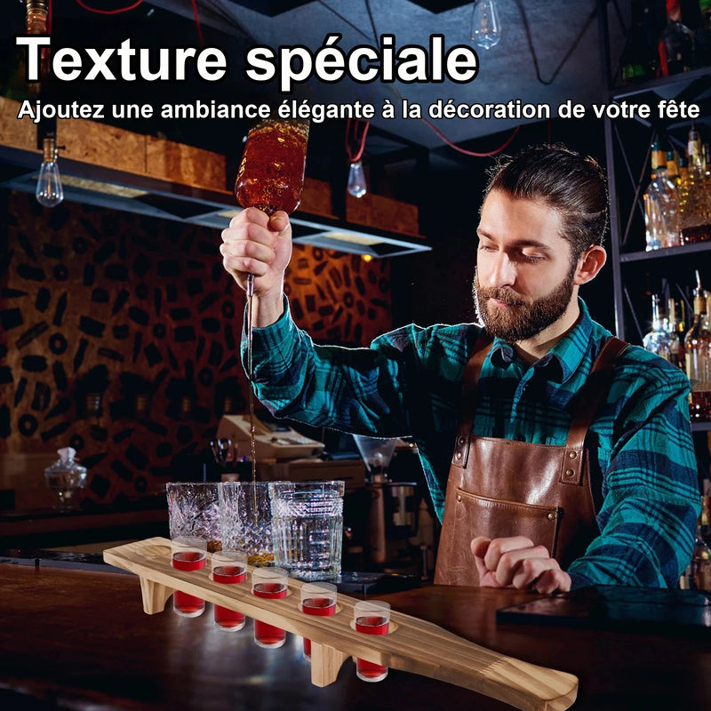 Support Shooters Bois 6 Verres Lot de 2
