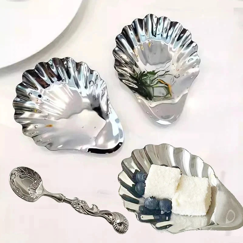 Assiette Coquillage Apéritif Inox