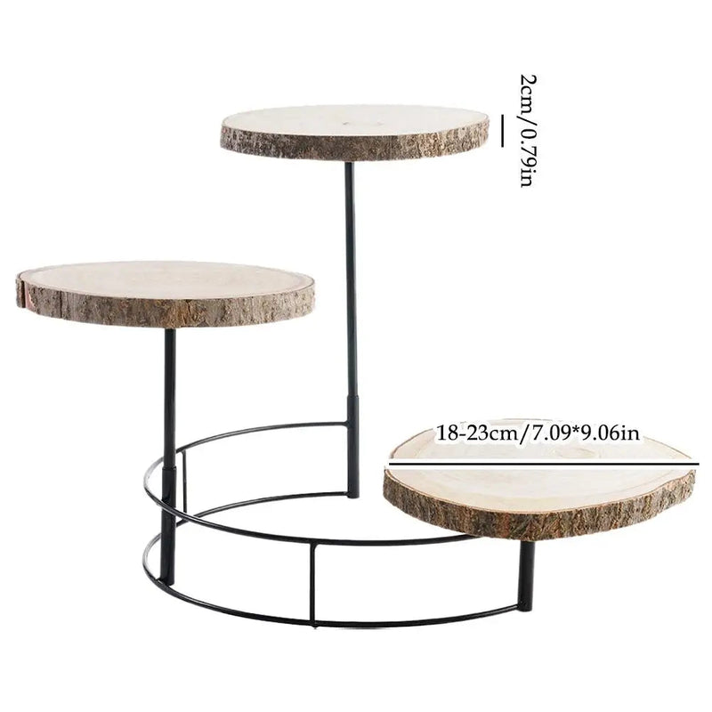 Plateau Bois 3 Étages – set buffet événement chic et moderne