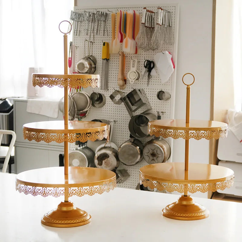 Présentoir Européen Étagé Mariage – support service buffet premium