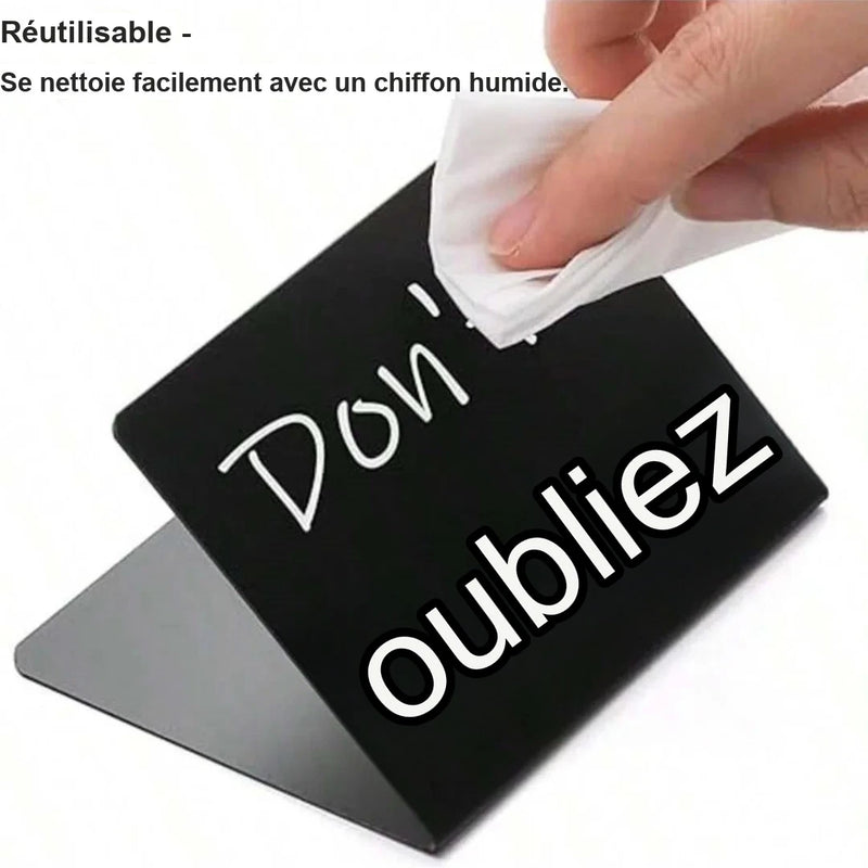 Porte-Étiquette Buffet Noir Réinscriptible