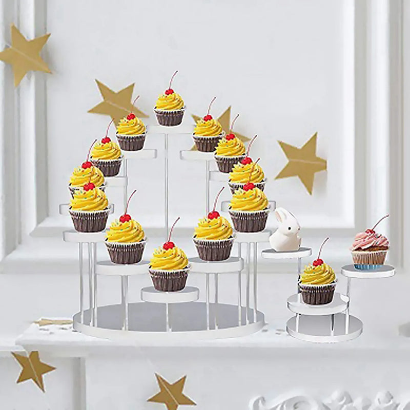 Présentoir Cupcake Acrylique 4 Plateaux Ronds