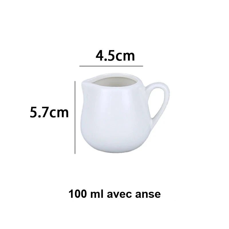 Pot à Lait Céramique Blanc Buffet Hôtel