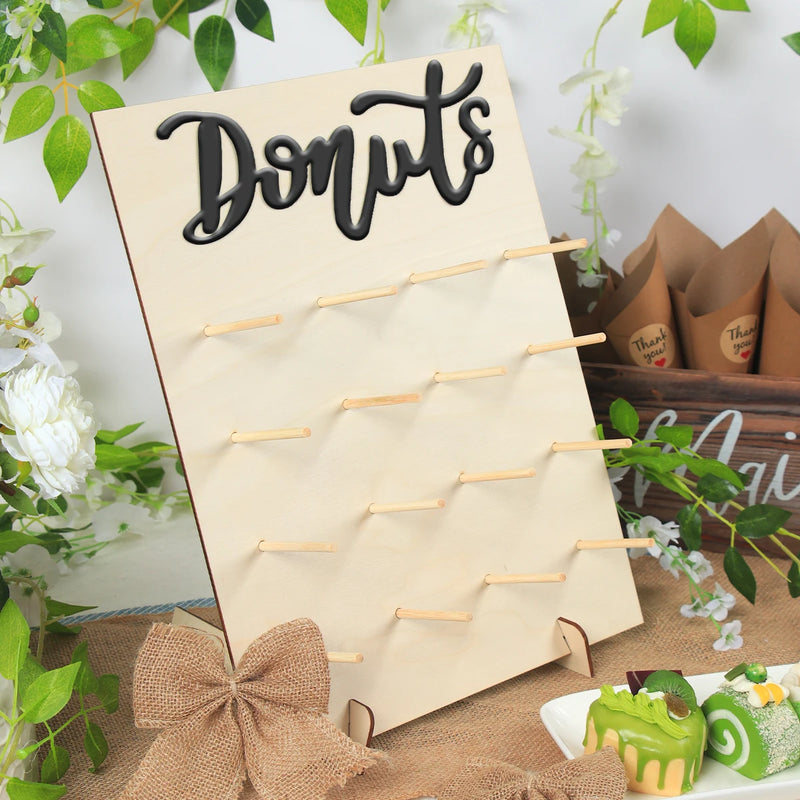 Mur de Donuts Rustique Buffet – présentoir donuts – détail de la finition