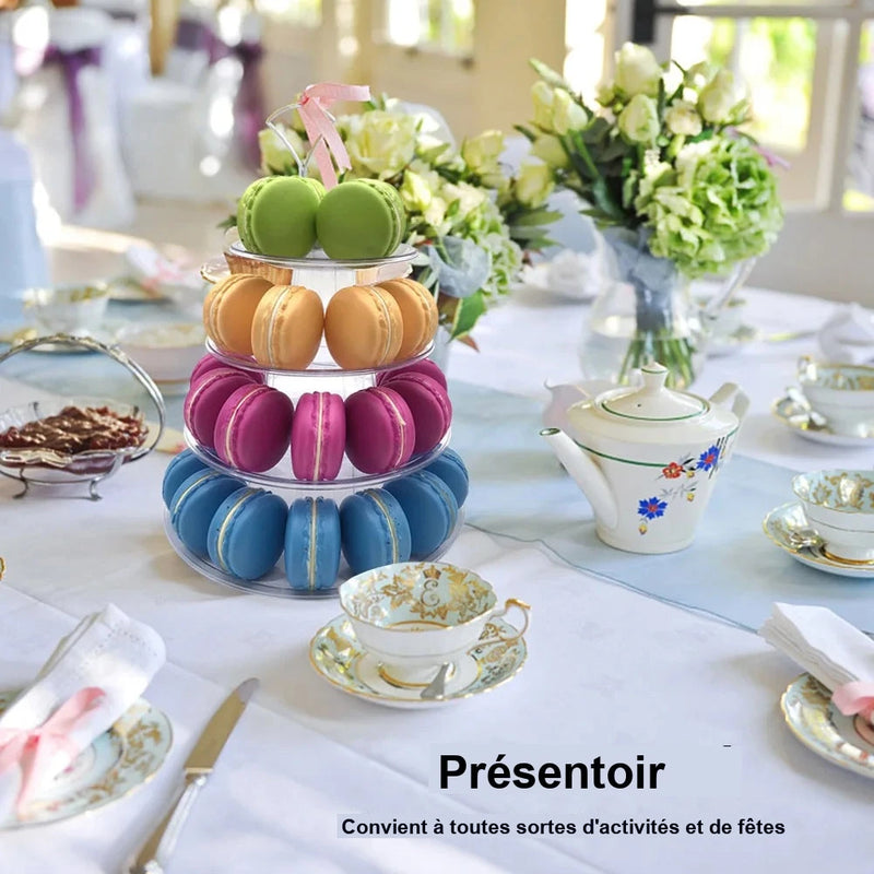 Présentoir Cupcakes Transparent Multi-Niveaux – présentoir cupcake – vue de côté