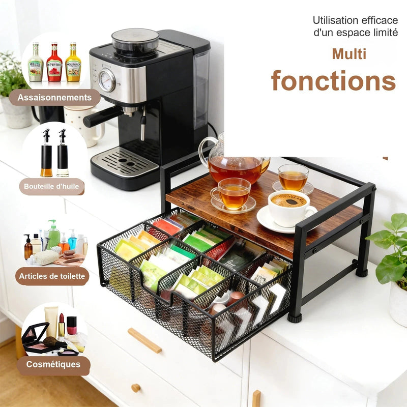 Organiseur multifonction pour assaisonnements, bouteille d'huile, articles de toilette et cosmétiques