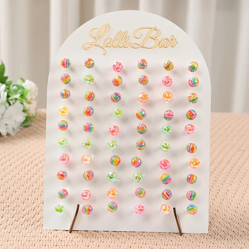 Présentoir Sucette Arche Bois Blanche