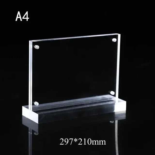 Porte-Menu Acrylique Transparent Vertical Horizontal A4 A5 A6