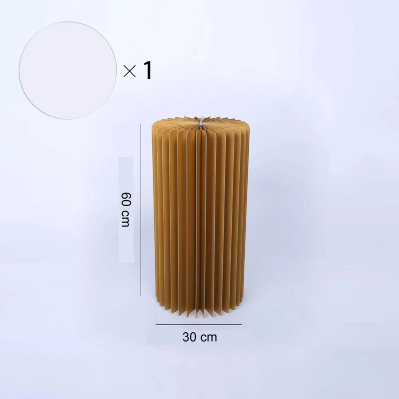 Présentoirs Piédestaux Pliables Ivoire Événement – présentoir buffet – angle rapproché