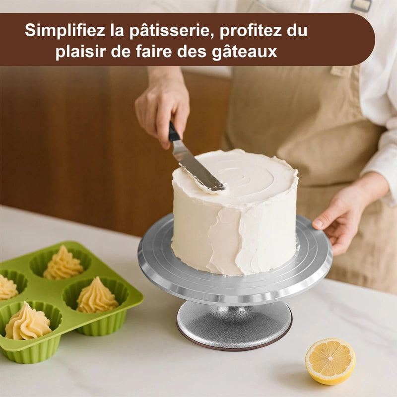 Présentoir Rotatif Gâteaux Professionnel – présentoir gâteau – présentation complète
