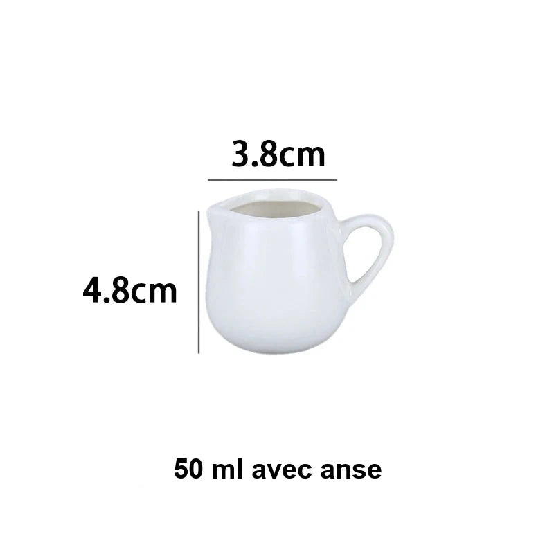 Pot à Lait Céramique Blanc Buffet Hôtel