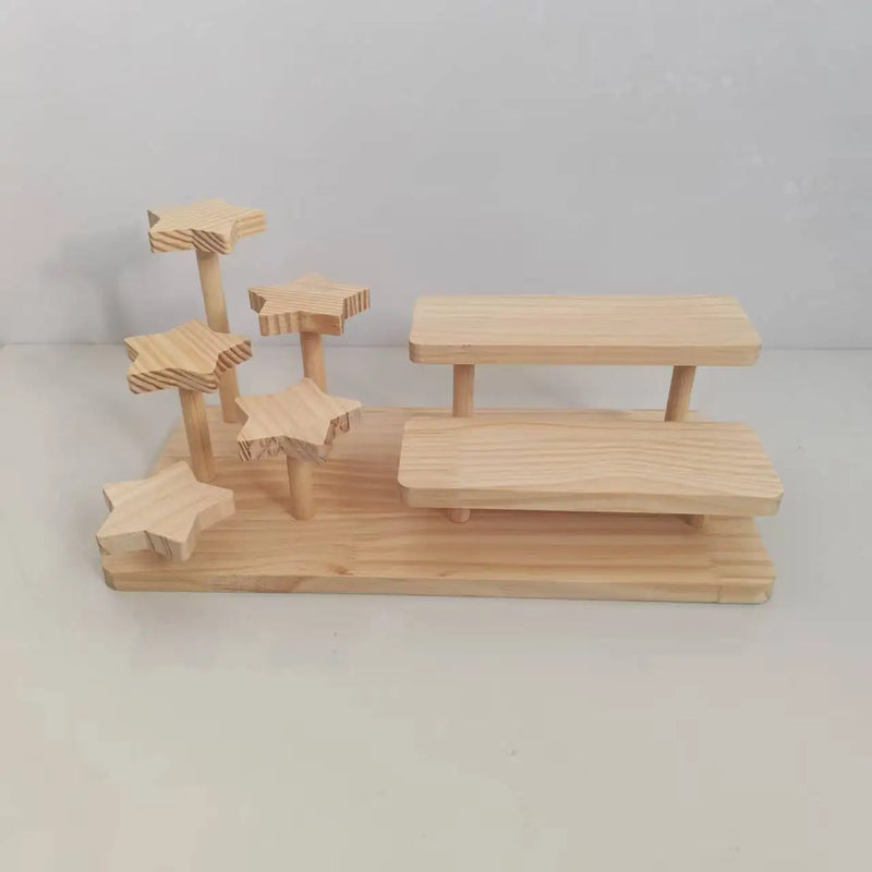 Présentoir Bois Multi-Niveaux Pâtisserie – présentoir gâteau – détail de la finition