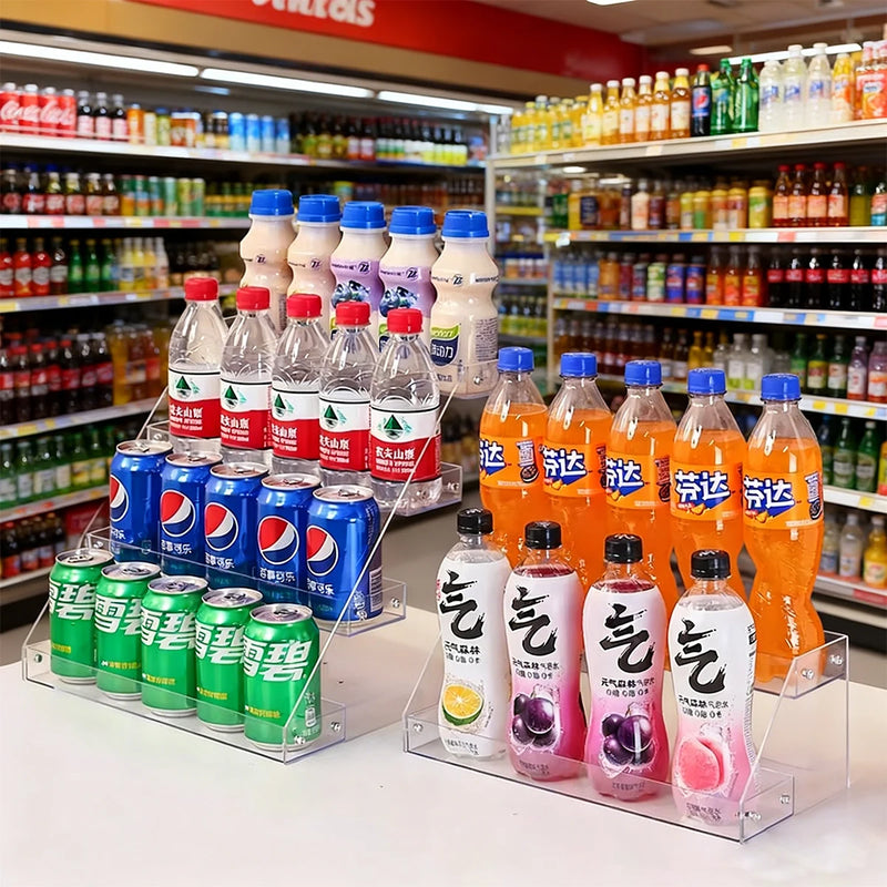 Présentoir Boissons Acrylique Multi-Niveaux – présentoir buffet – vue d'ensemble