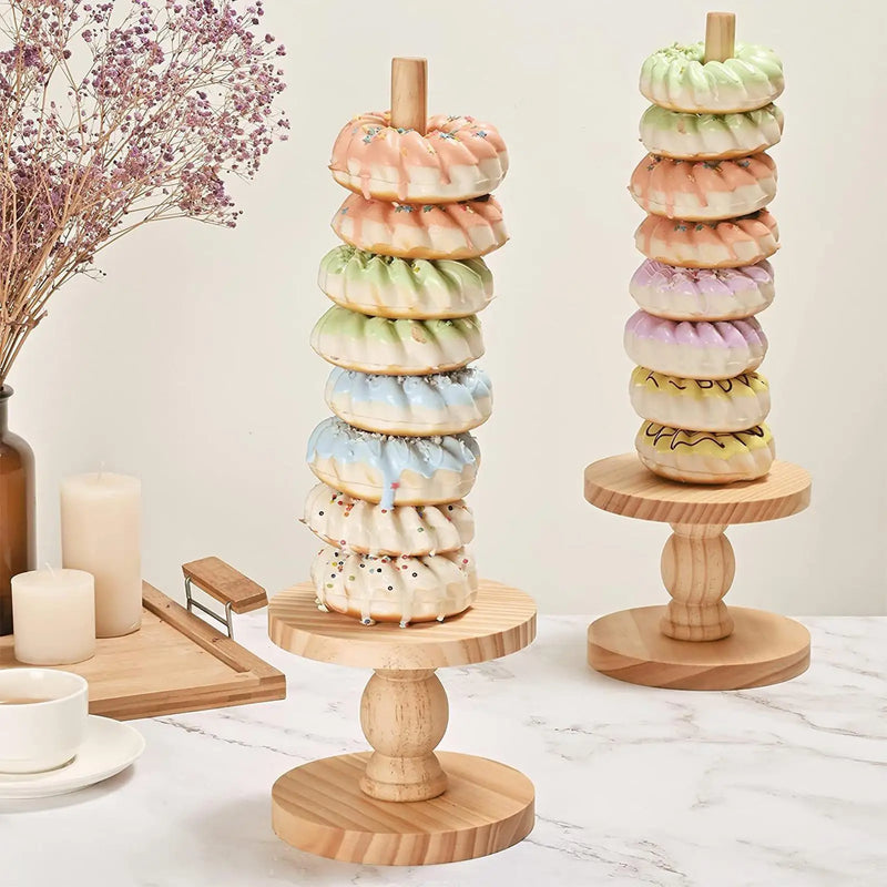 Présentoir Donuts Bois Rustique Mariage – présentoir donuts – détail de la finition