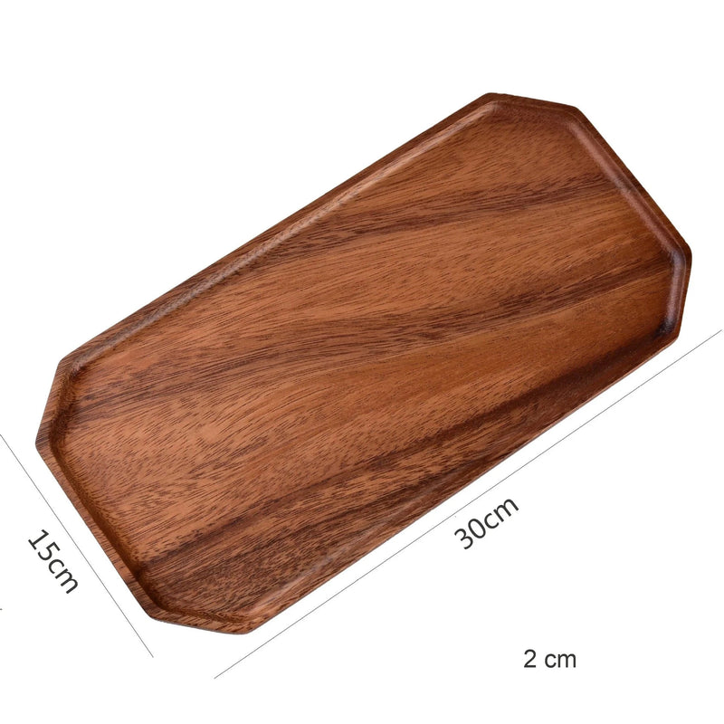 Plateau de Service en Bois d'Acacia