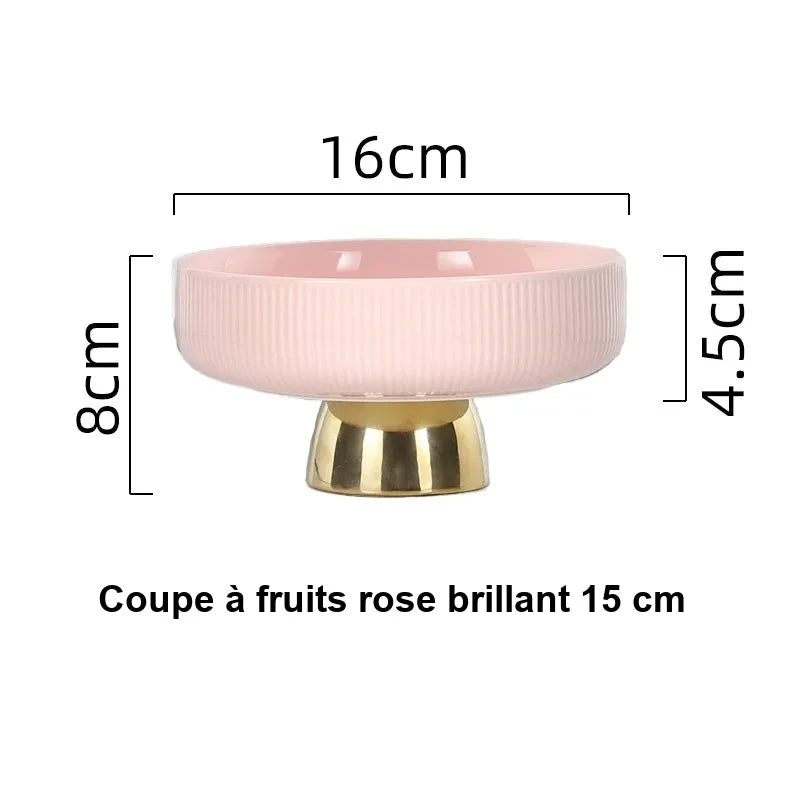 Assiette Céramique Rayée Dessert