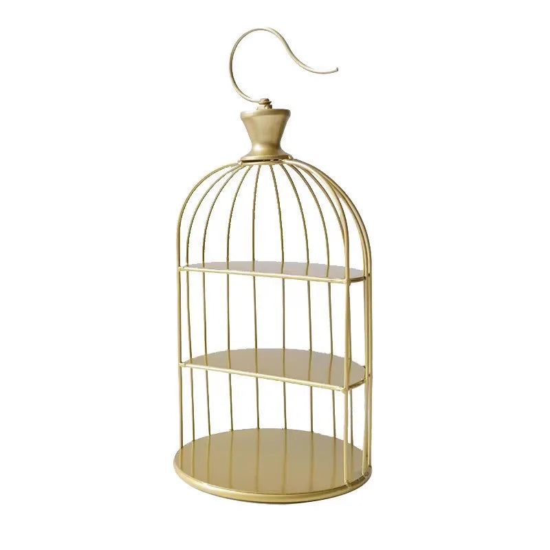Présentoir Buffet Cage à Oiseau Vintage – présentoir buffet – gros plan sur la matière