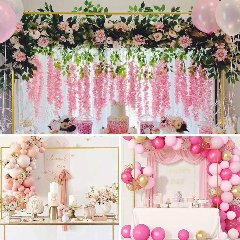 Arche de Table Dorée Buffet Mariage – présentoir buffet – gros plan sur la matière