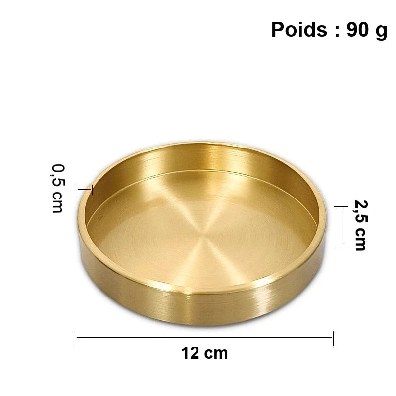 Plateau Laiton Rond Buffet Pro